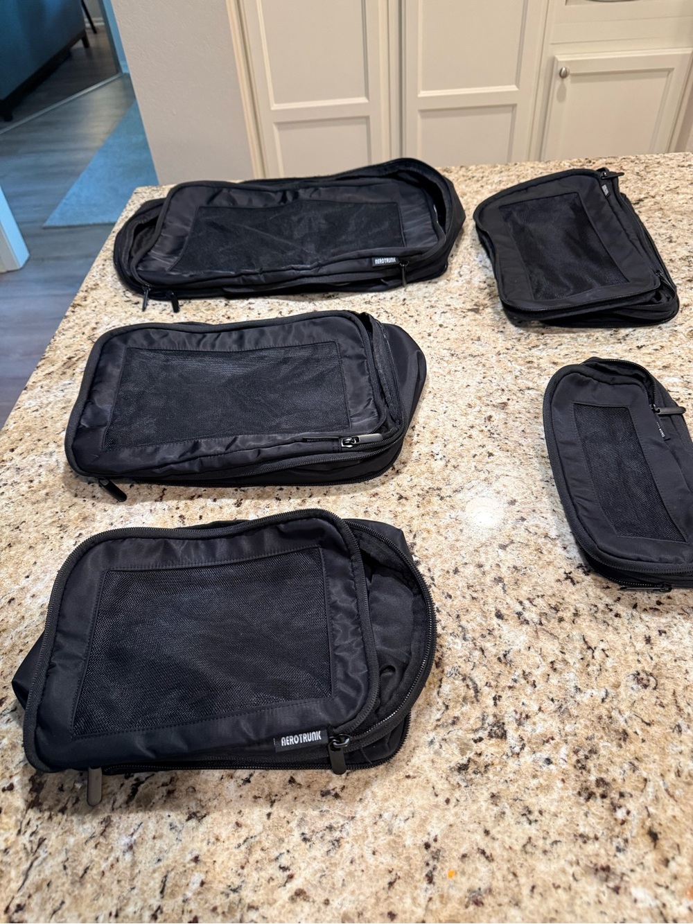 Aerotrunk Black Travel Packing Cube Set by - 6 Piece Organizer